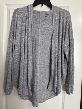 Sonoma Heather Gray Open-Front Women's Cardigan